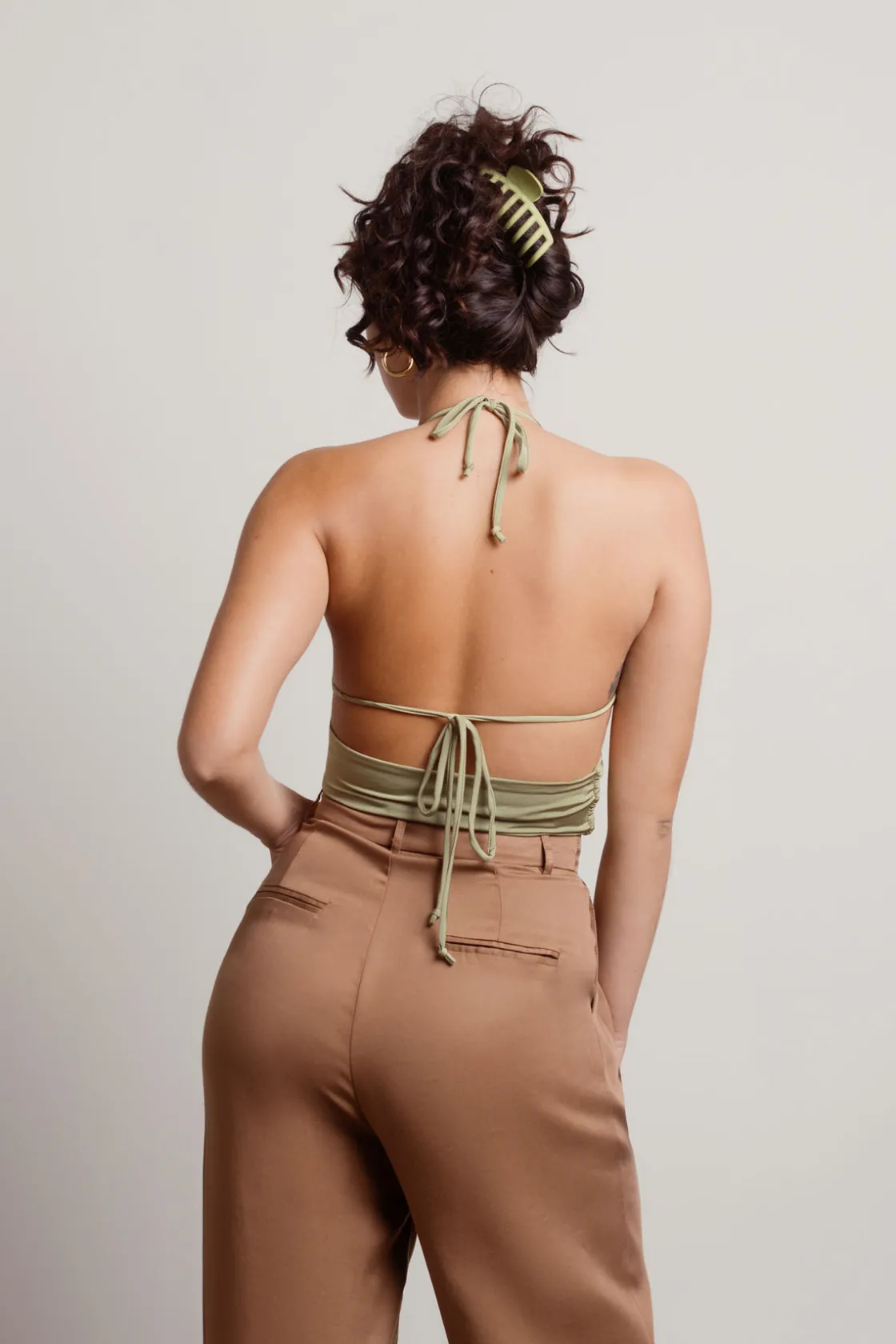 Tobi Panorama Crop Top - Amber