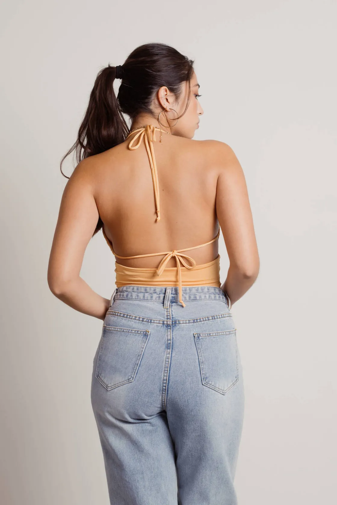 Tobi Panorama Crop Top - Amber