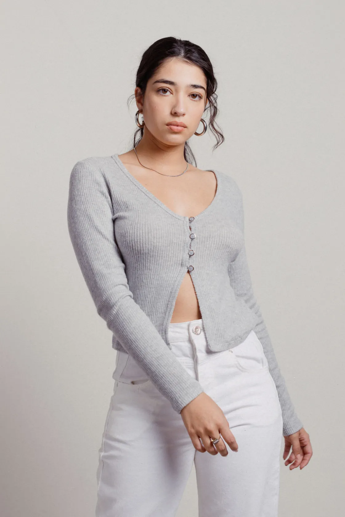 Tobi Paola Ribbed Cardigan -