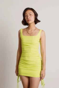 Tobi Party With Us Ruched Open Back Mini Dress -