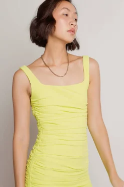 Tobi Party With Us Ruched Open Back Mini Dress -