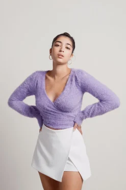 Tobi Passionfruit Crop Top - Lavender