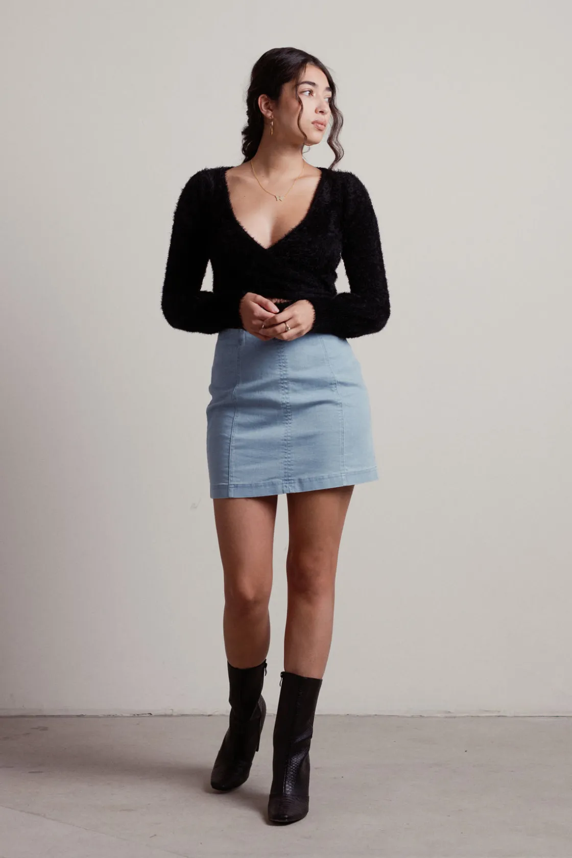Tobi Passionfruit Crop Top - Lavender