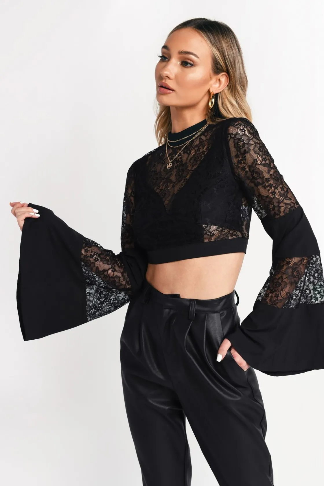 Tobi Past Midnight Crop Top -