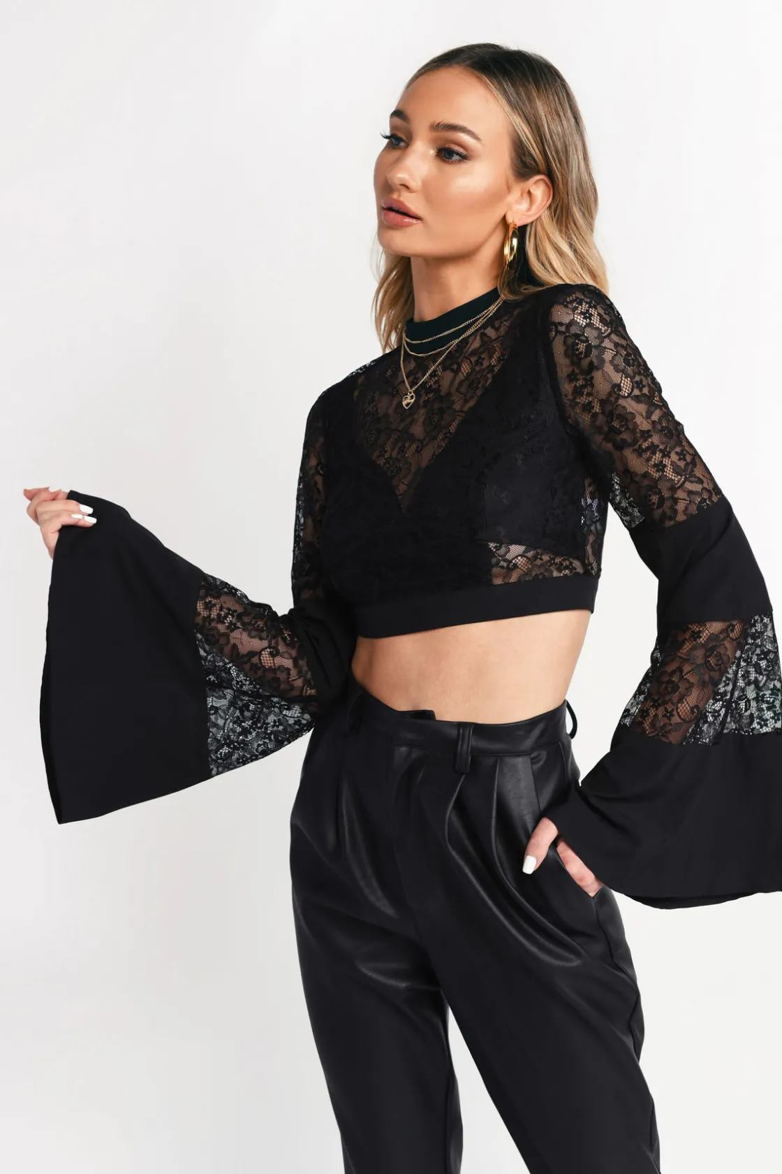 Tobi Past Midnight Crop Top -