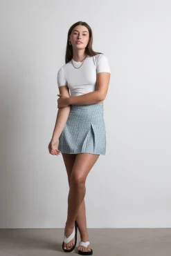 Tobi Pate Choux Plaid Mini Skirt -