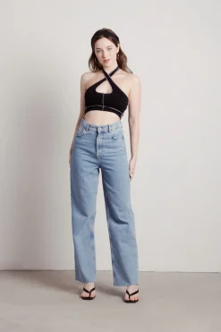 Tobi Peak Crop Top - Off White