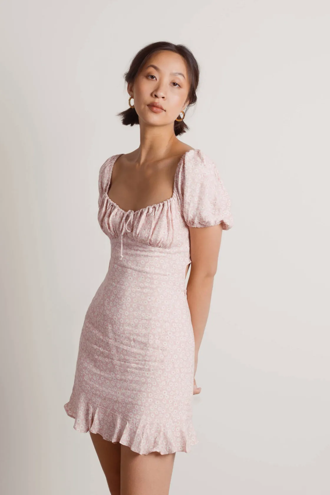 Tobi Perfect World Floral Babydoll Mini Dress -