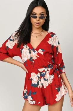 Tobi Petal To The Metal Floral Romper -