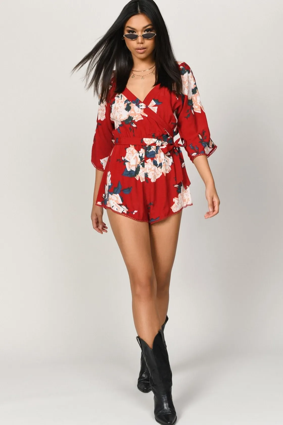 Tobi Petal To The Metal Floral Romper -