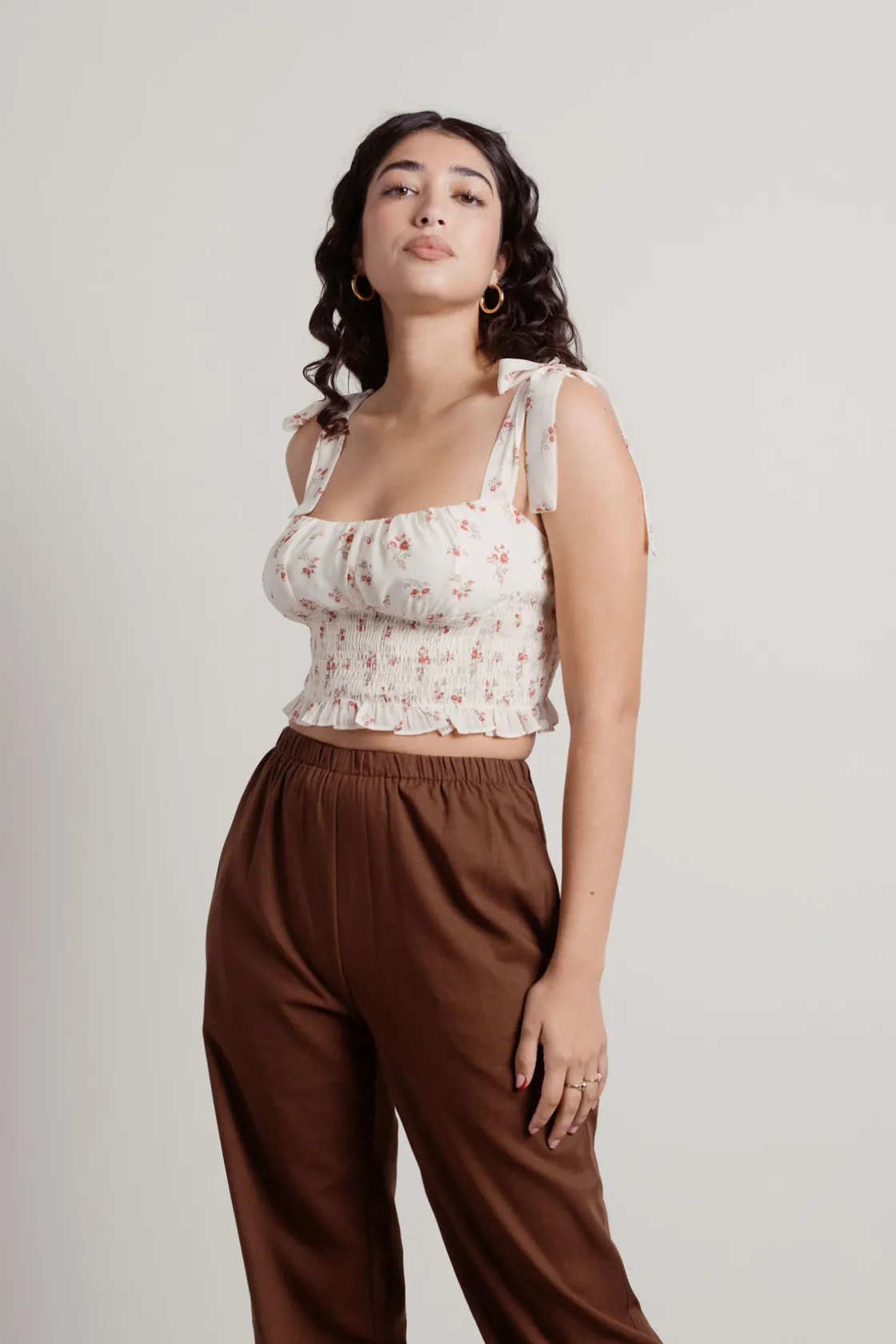 Tobi Pia Crop Top - Ivory