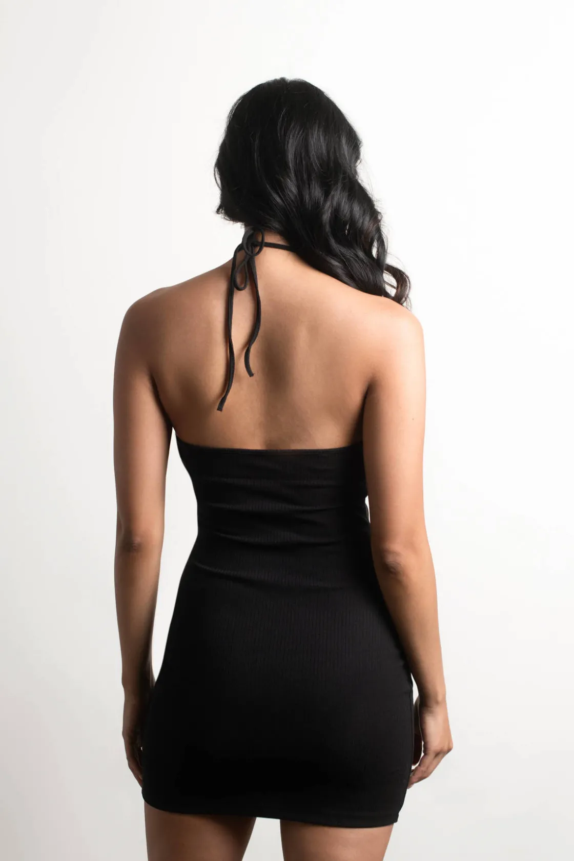 Tobi Pick Me Up Halter Bodycon Mini Dress