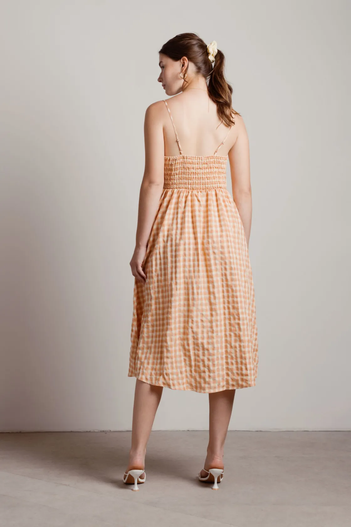 Tobi Picnic At The Cottage Gingham Cami Midi Dress -