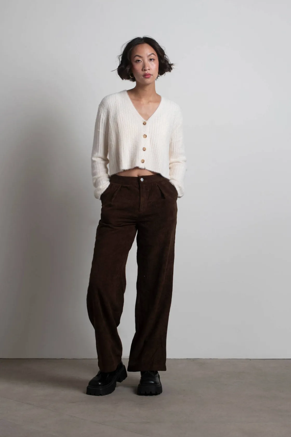 Tobi Pieper Sweater Cardigan - Ivory