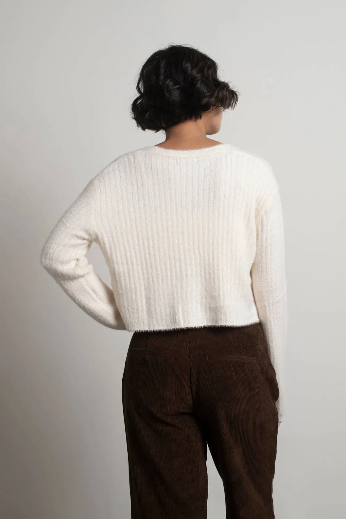 Tobi Pieper Sweater Cardigan - Ivory