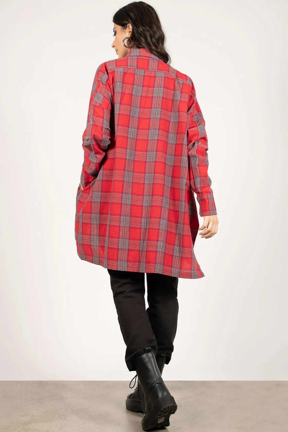 Tobi Plaid To The Bone Button Up Top -