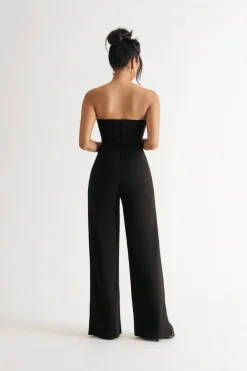 Tobi Playing Games Knot Cutout Wide-Leg Jumpsuit