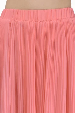 Tobi Pleat The Way Lettuce Hem Maxi Skirt - Mint