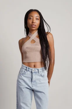Tobi Polly Crop Top - Green