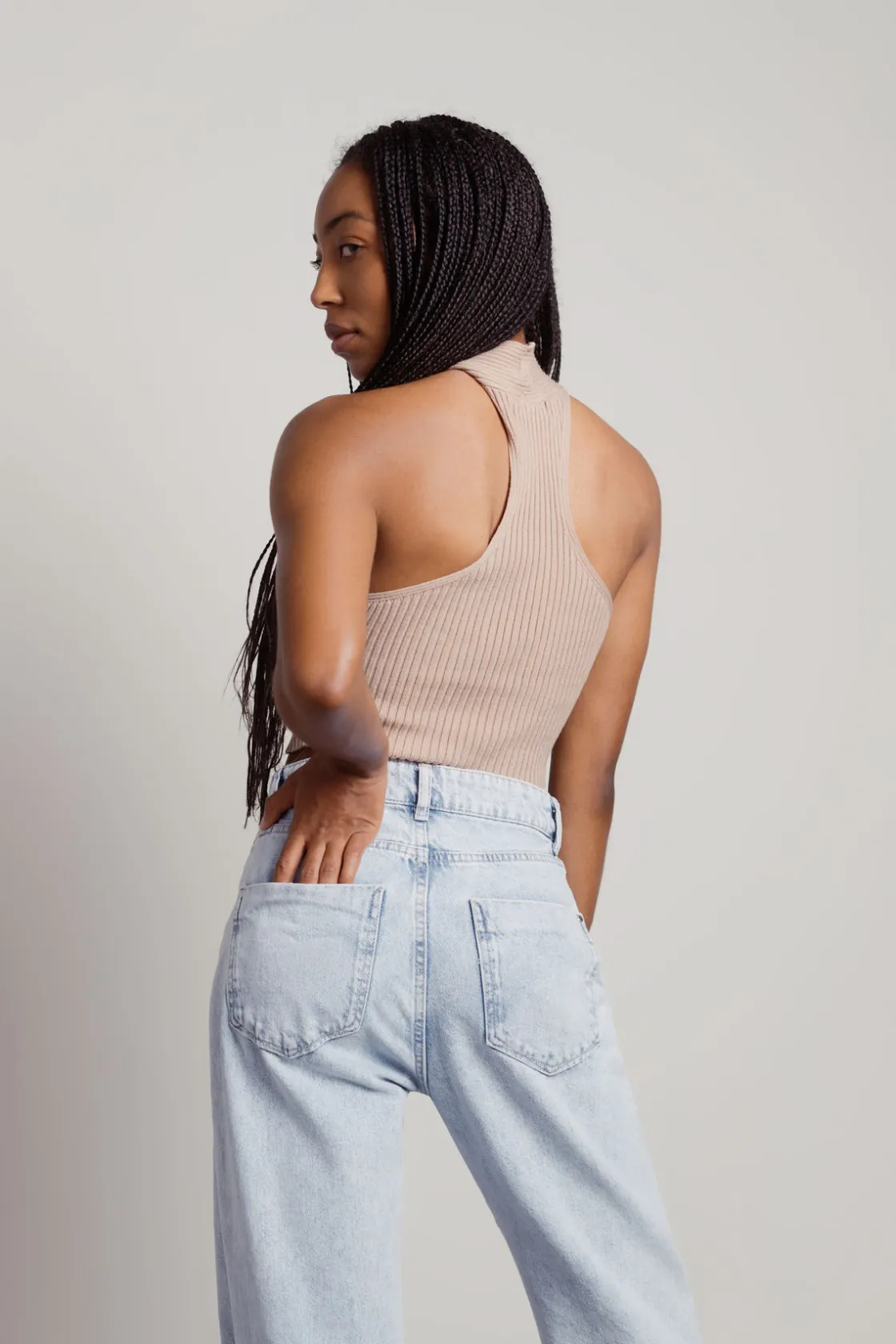 Tobi Polly Crop Top - Green