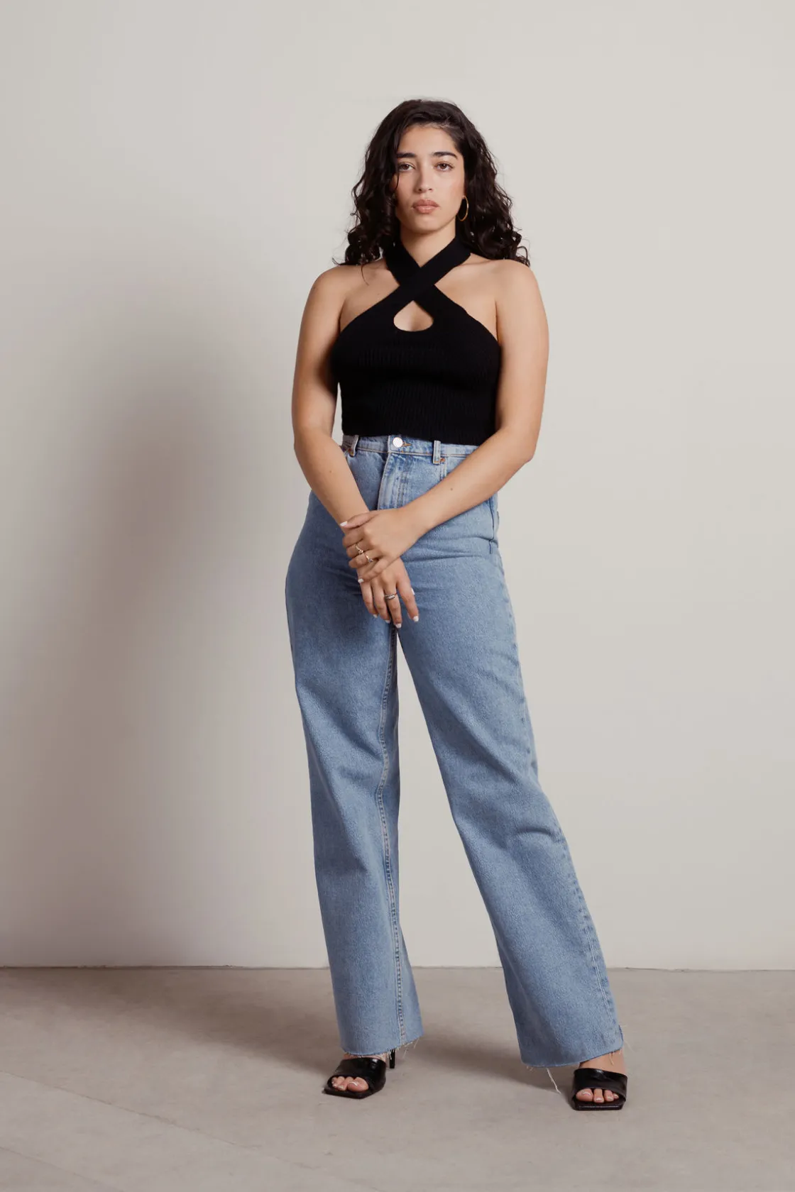 Tobi Polly Crop Top - Green