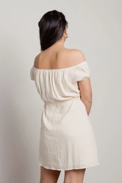 Tobi Pretty Little Things Off The Shoulder Babydoll Mini Dress -