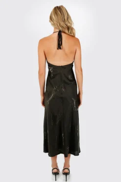 Tobi Pretty Obvious Satin Floral Midi Dress -