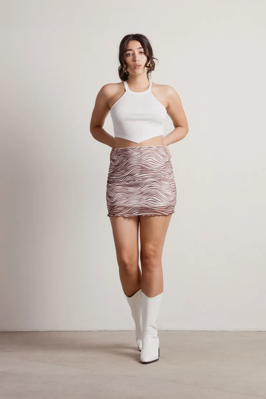 Tobi Priestess Crop Top - White
