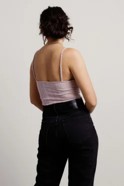 Tobi Quicksand Crop Top - Grey