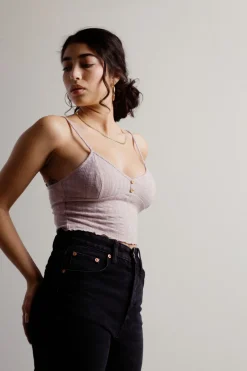 Tobi Quicksand Crop Top - Grey
