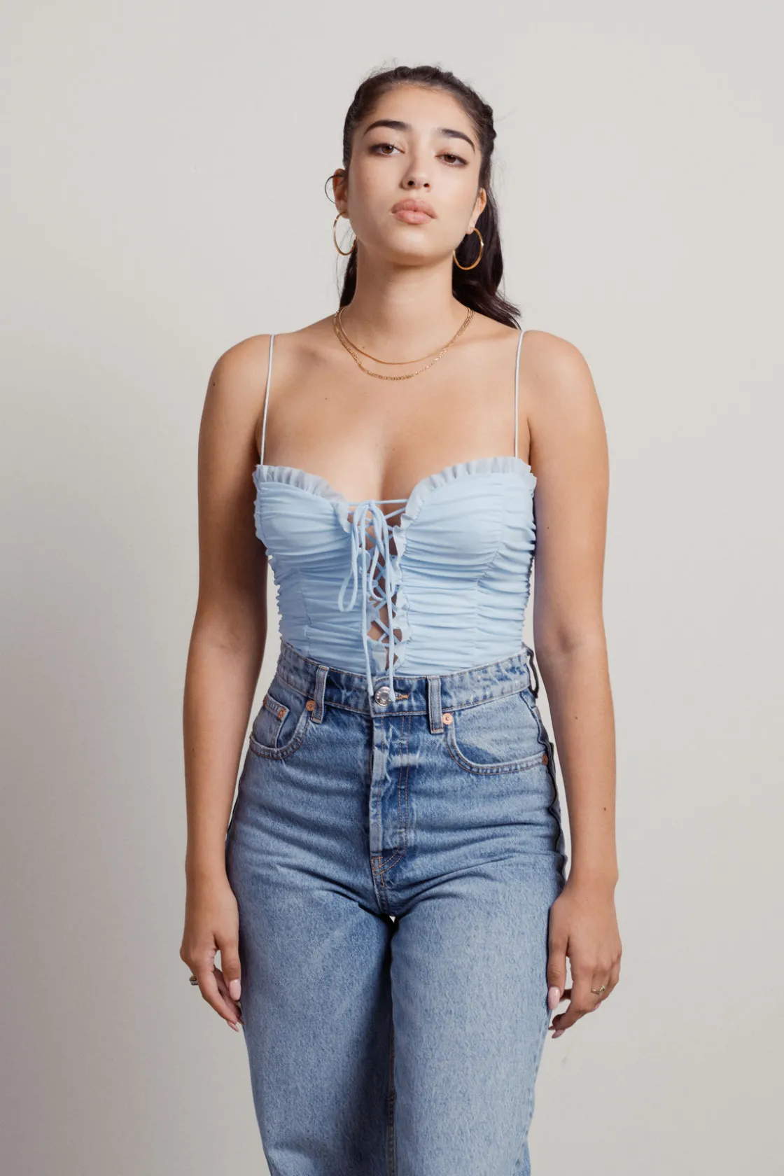 Tobi Rae Lace Up Bodysuit -