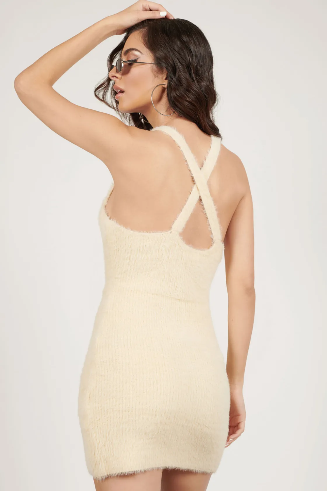 Tobi Rainey Fuzzy Sweater Mini Dress -