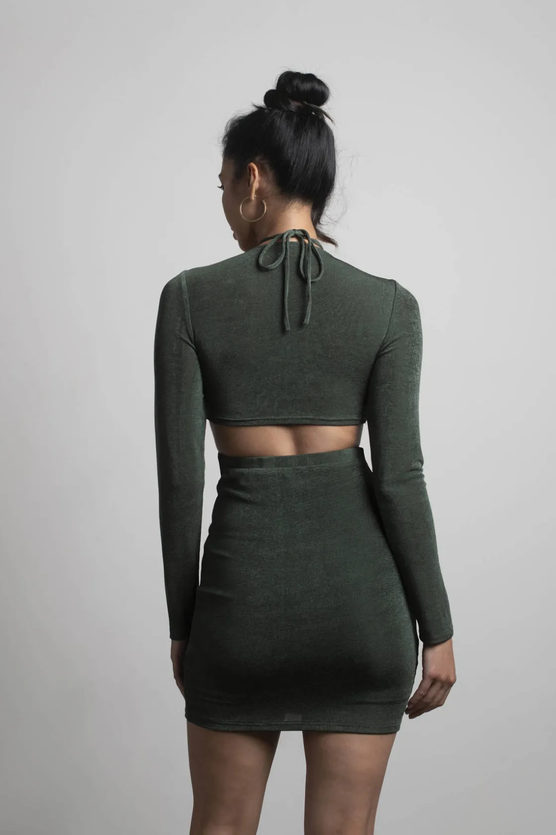 Tobi Reach Out Halter Cutout Mini Dress -