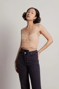 Tobi Reaching Too Much Crop Top - Buff
