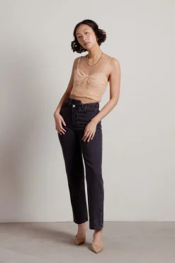 Tobi Reaching Too Much Crop Top - Buff