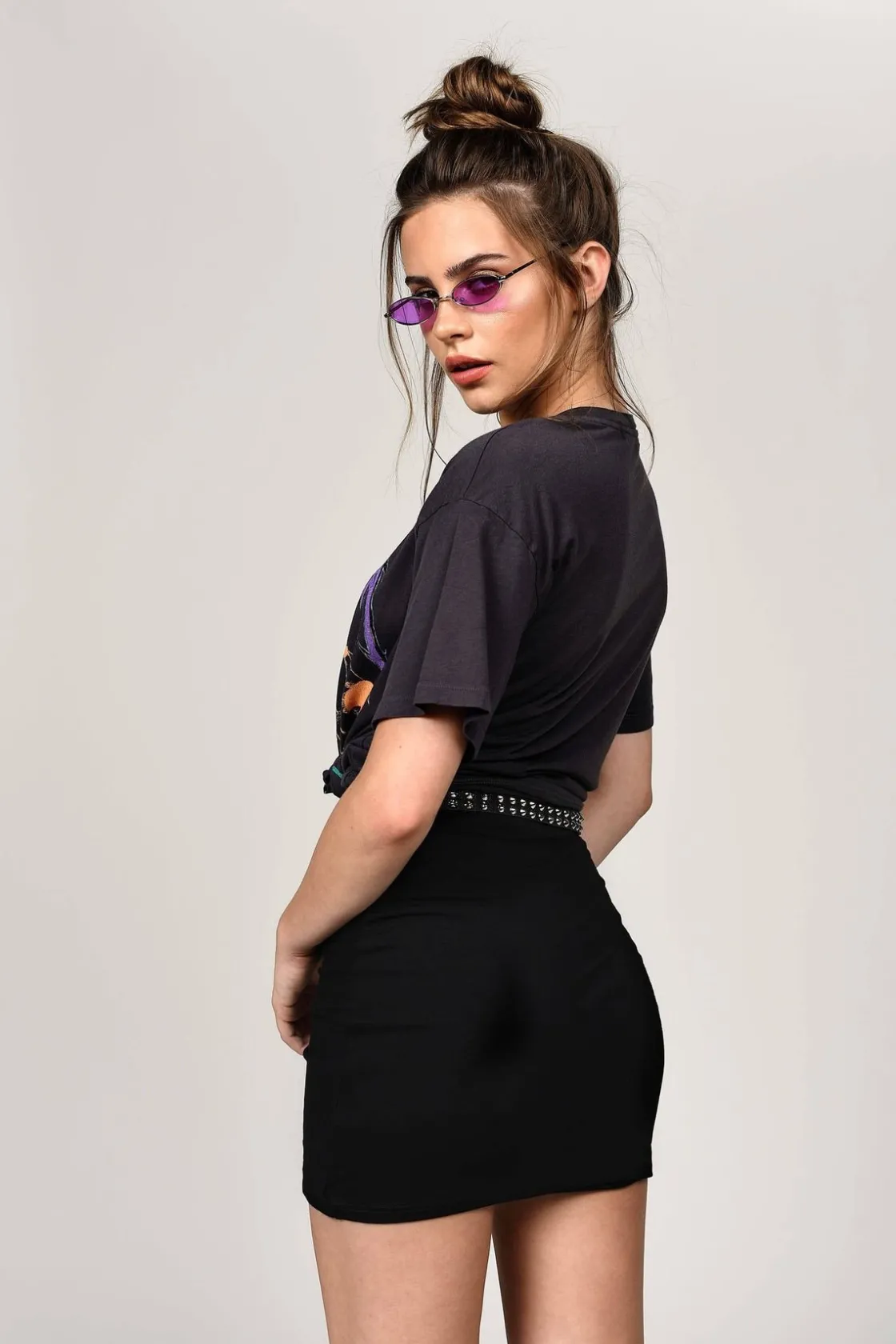 Tobi Ready Or Knot Twisted Mini Skirt - Black