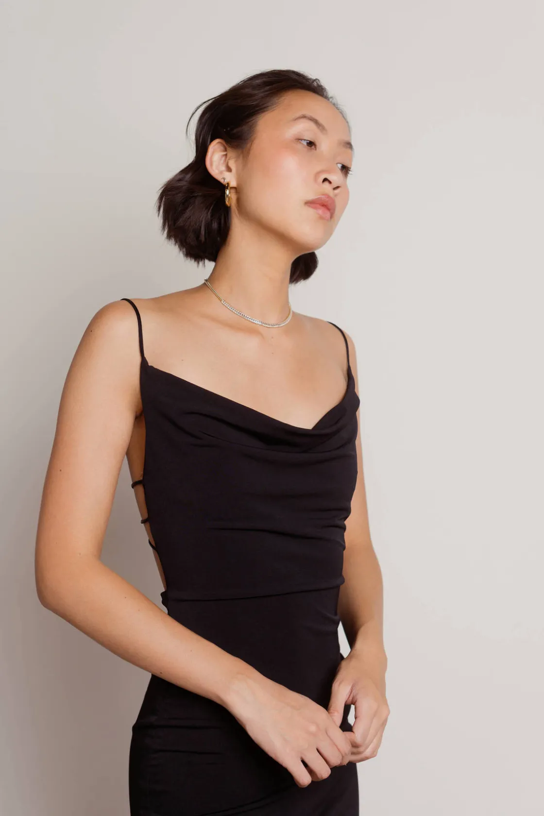 Tobi Ready To Go Open Back Bodycon Mini Dress - Sage