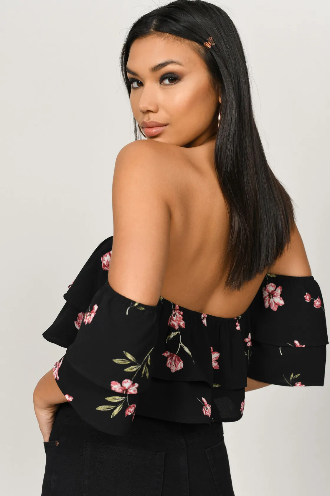 Tobi Rebecca Floral Crop Top -