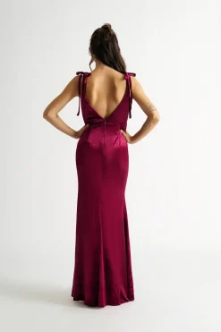 Tobi Remember Me Corset High Slit Maxi Dress -