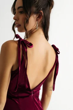 Tobi Remember Me Corset High Slit Maxi Dress -