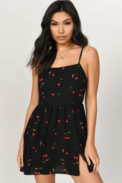 Tobi Remember You Cherry Print Skater Mini Dress -