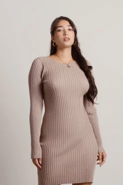 Tobi Reste Cable Knit Sweater Mini Dress -