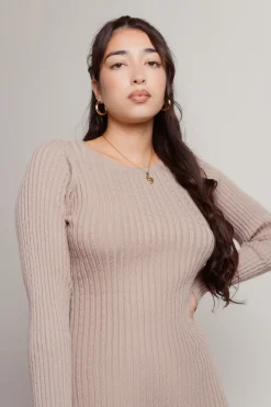 Tobi Reste Cable Knit Sweater Mini Dress -