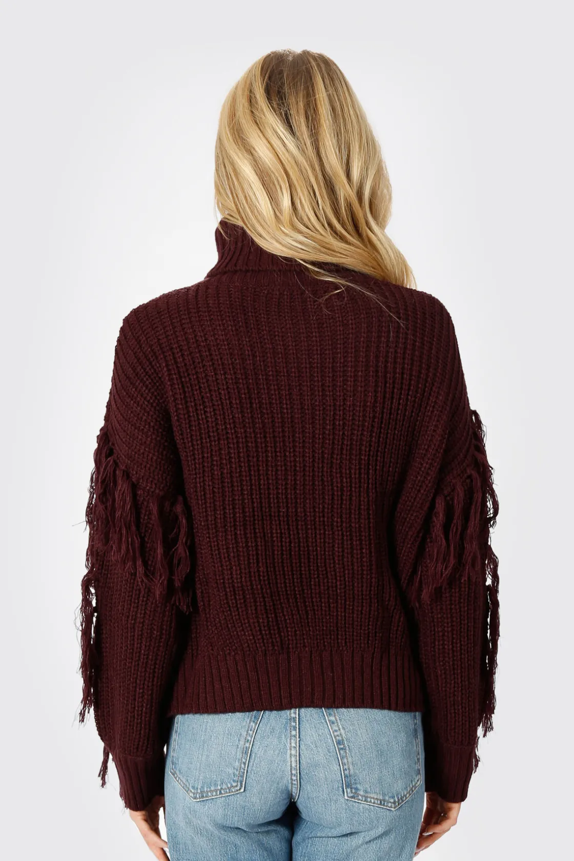 Tobi Return To Sender Cropped Sweater - Wine