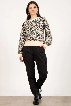 Tobi Ride It Leopard Print Sweater -