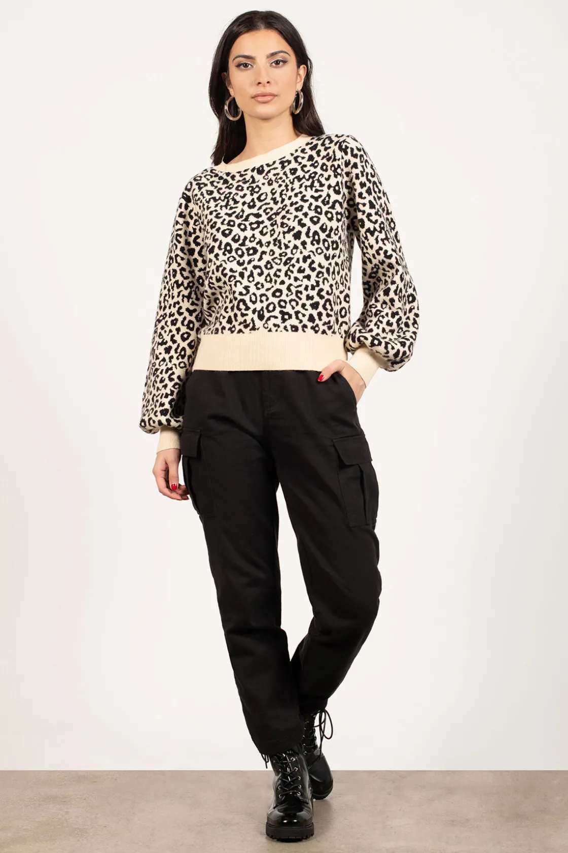 Tobi Ride It Leopard Print Sweater -
