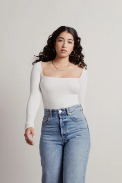 Tobi Right My Wrongs Long Sleeve Top - White