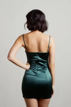 Tobi Right On Time Satin Bodycon Mini Dress