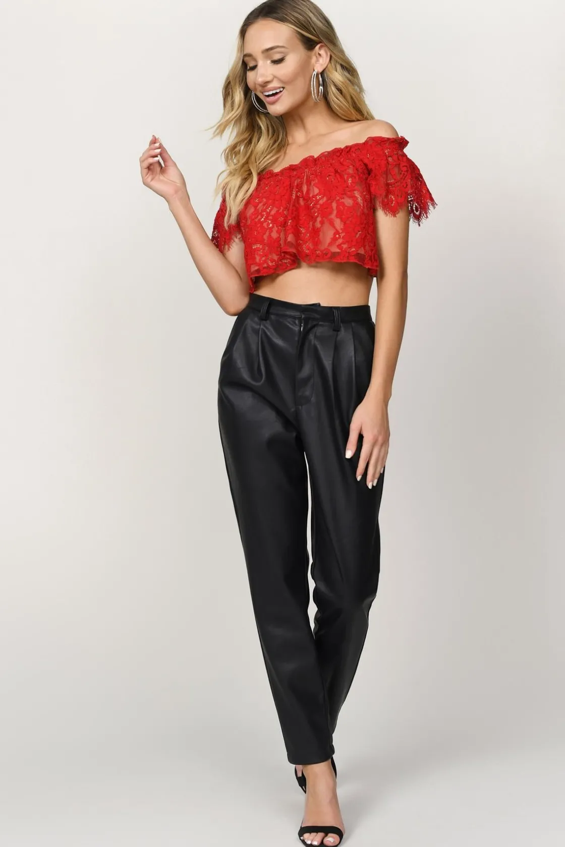Tobi Riley Crop Top - Red
