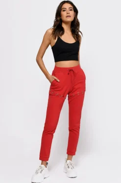 Tobi Ring Me Around Jogger Pants - Red